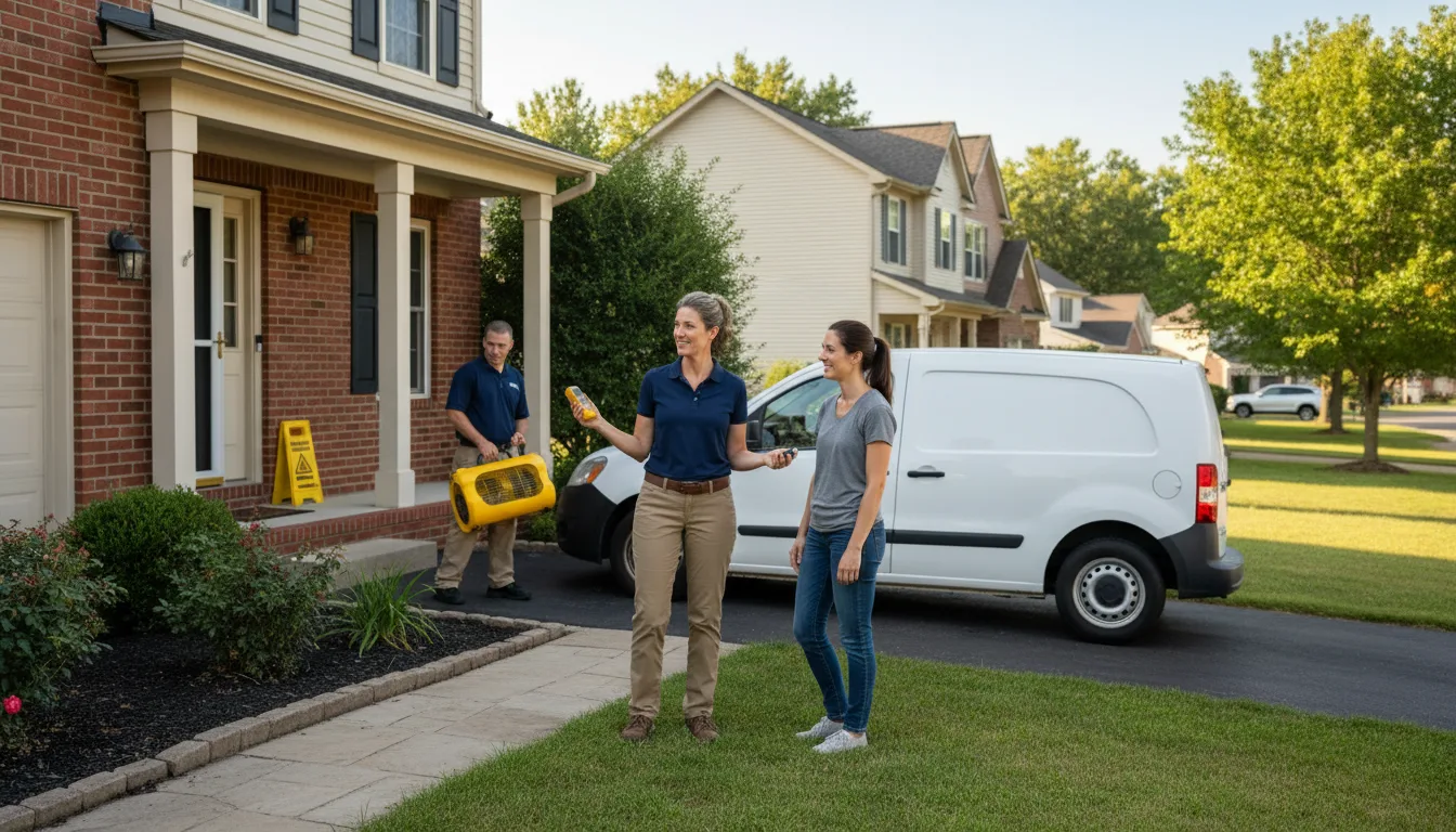 Residential water damage restoration in Mill Run, PA